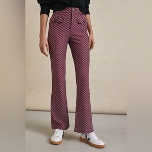 Anthropologie Burgundy Patterned Pants